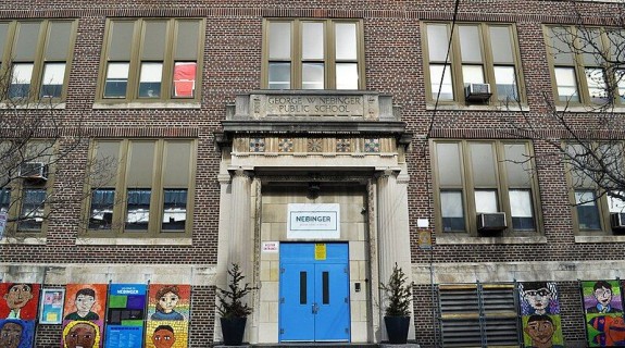 The entrance of George M. Nebinger Public School
