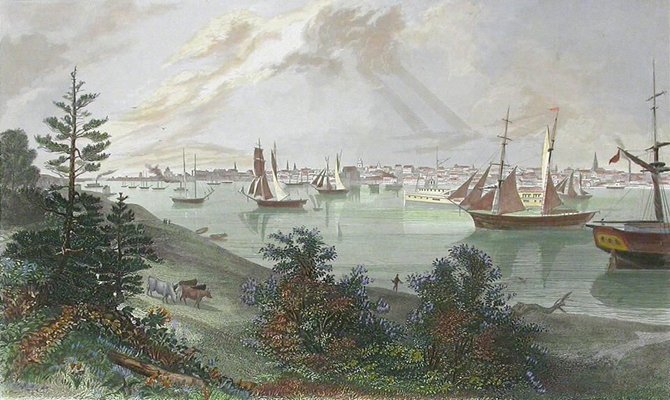 Painting of Detroit in 1872