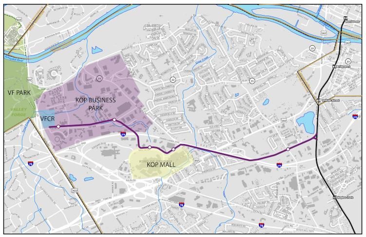 Proposed KOP route