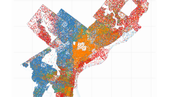 highlighted blue orange red graph of Philadelphia