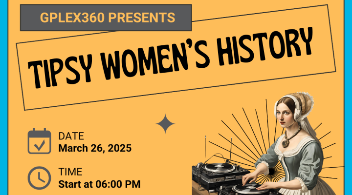 Flyer for Tipsy Women's History event